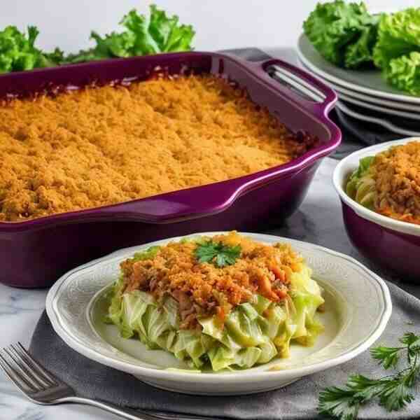 Запеканка из капусты с куриным фаршем
